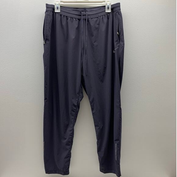 Nike Essential Women XL 7/8 Running Pants Grey Dri Fit Zip Pockets Active 928605 - Picture 1 of 13